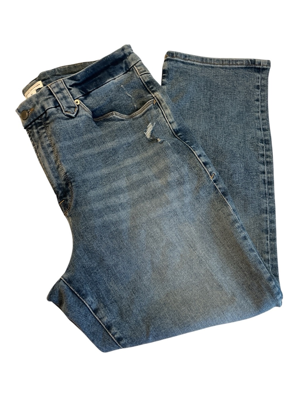 Good American Good Legs Straight Jeans Size 16  35 x 27 in Style GLSR014T Indigo